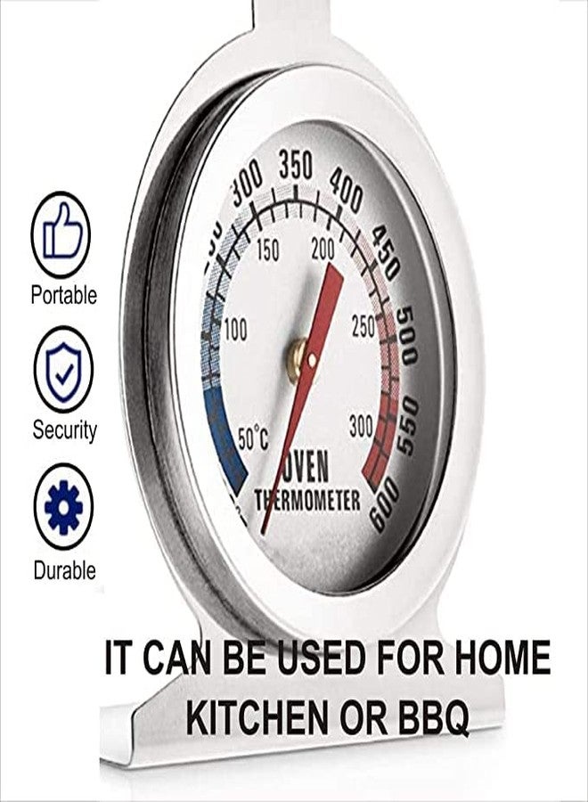 Ochtend Stainless Steel Oven Thermometer Baking Equipment, Steel Instant Read Oven (Silver) ,Pack of 1 - Image 2